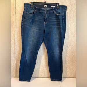 Wonderly Mid Rise Skinny Jeans Dark Wash Stretch Plus 20w New Without Tag